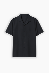 Textured Resort Shirt - Navy Collar