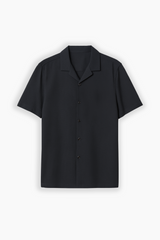 Textured Resort Shirt - Navy Collar