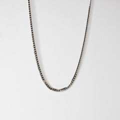 Flat Venetian Stainless Steel Chain Silver