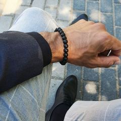 Black Bead Bracelet