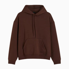 Basic Loose Fit Hoodie - Brown