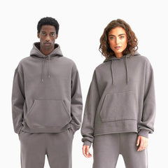 Basic Loose Fit Hoodie - Dark Taupe