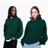 Basic Loose Fit Hoodie - Forest Green