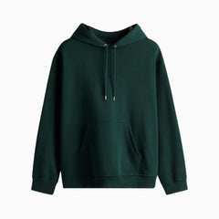 Basic Loose Fit Hoodie - Forest Green