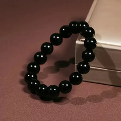 Black Bead Bracelet
