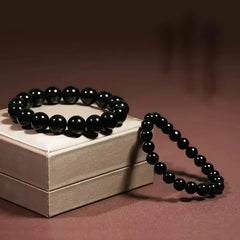 Black Bead Bracelet
