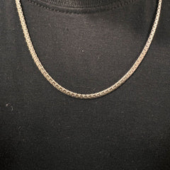Flat Venetian Stainless Steel Chain Silver