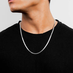 Flat Snake Chain Silver