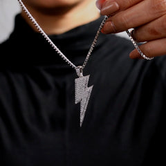 Lightning Bolt Pendant Silver