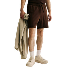 Men's Regular Fit Sweat Shorts - Brown