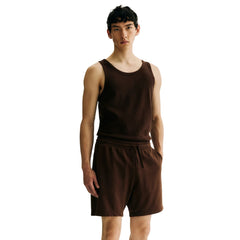 Men's Regular Fit Sweat Shorts - Brown