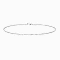 Thin Cuban Curb Link Silver Bracelet 1.5MM