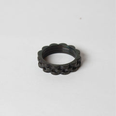 Black Carbon Crest Ring