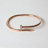 Rose Gold Nail Bangle Bracelet