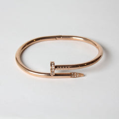 Rose Gold Nail Bangle Bracelet