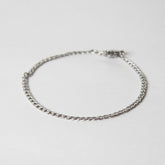 Thin Cuban Curb Link Silver Bracelet 1.5MM