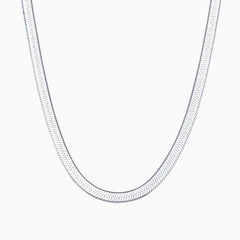 Flat Snake Chain Silver