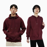 Basic Loose Fit Hoodie - Burgundy