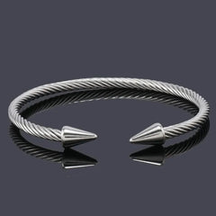 Nail Titanium Steel Open Bracelet