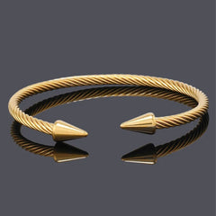 Nail Titanium Steel Open Bracelet