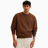 Basic Loose Fit Sweatshirt - Brown