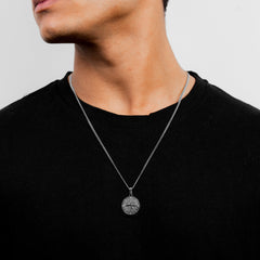 Compass Pendant Silver