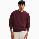Basic Loose Fit Sweatshirt - Burgundy
