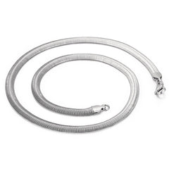 Flat Snake Chain Silver