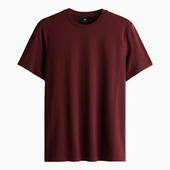 Men's Regular Fit Short Sleeve T-Shirt -Burgundy