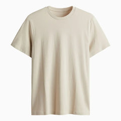 Men's Regular Fit Short Sleeve T-Shirt - Light Beige
