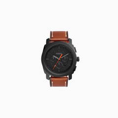 Fossil Men’s Quartz Brown Leather Strap Black Dial 45mm Watch FS5234