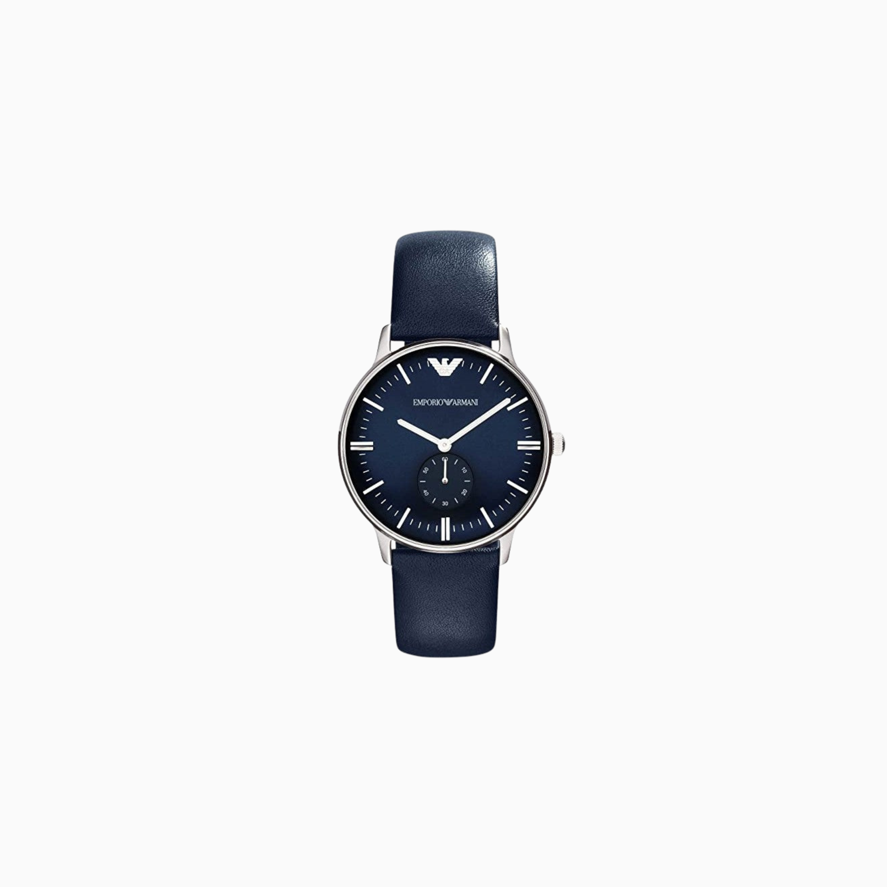 Emporio Armani Men’s Quartz Leather Strap Blue Dial 40mm Watch AR1647