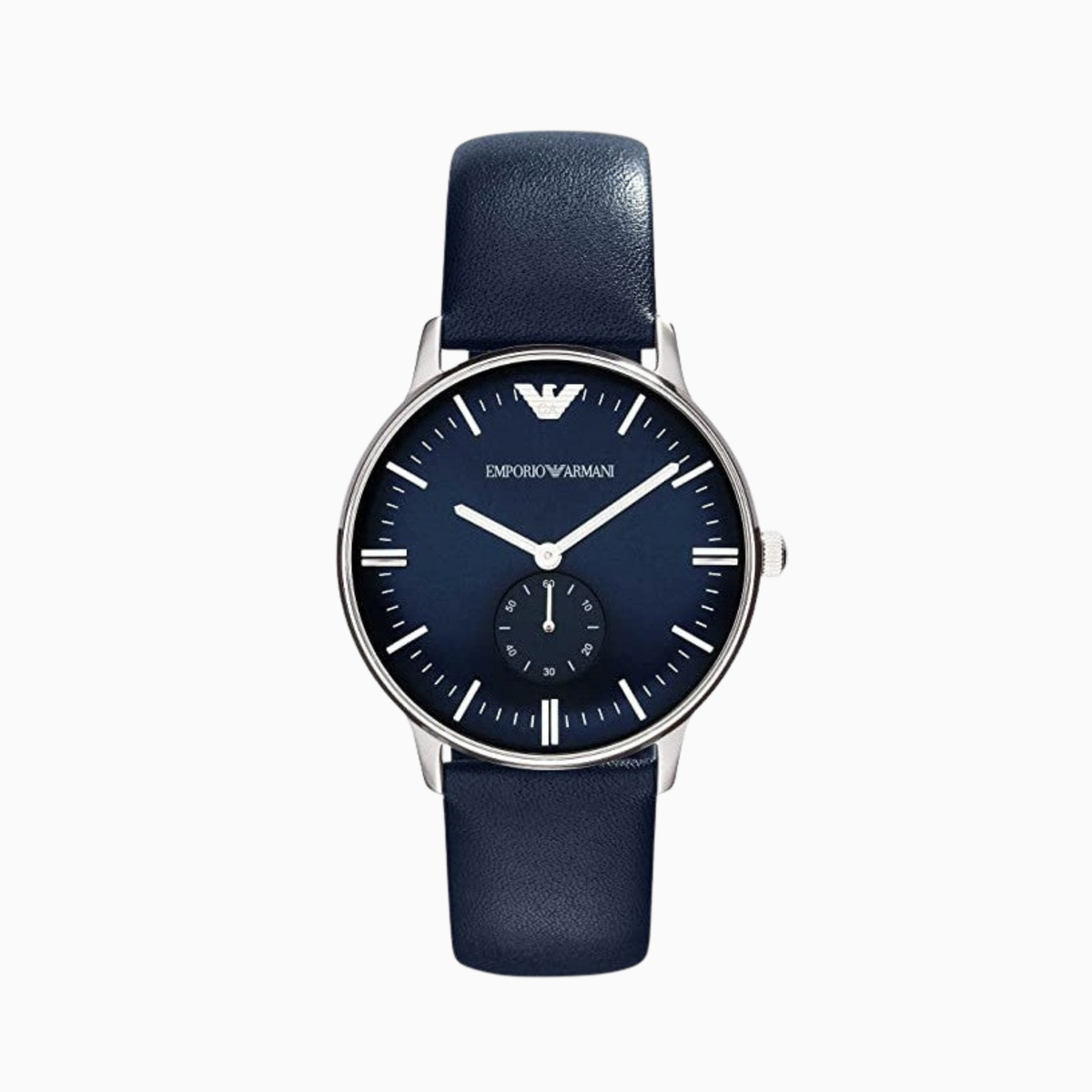 Emporio Armani Men’s Quartz Leather Strap Blue Dial 40mm Watch AR1647