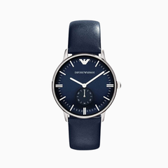 Emporio Armani Men’s Quartz Leather Strap Blue Dial 40mm Watch AR1647