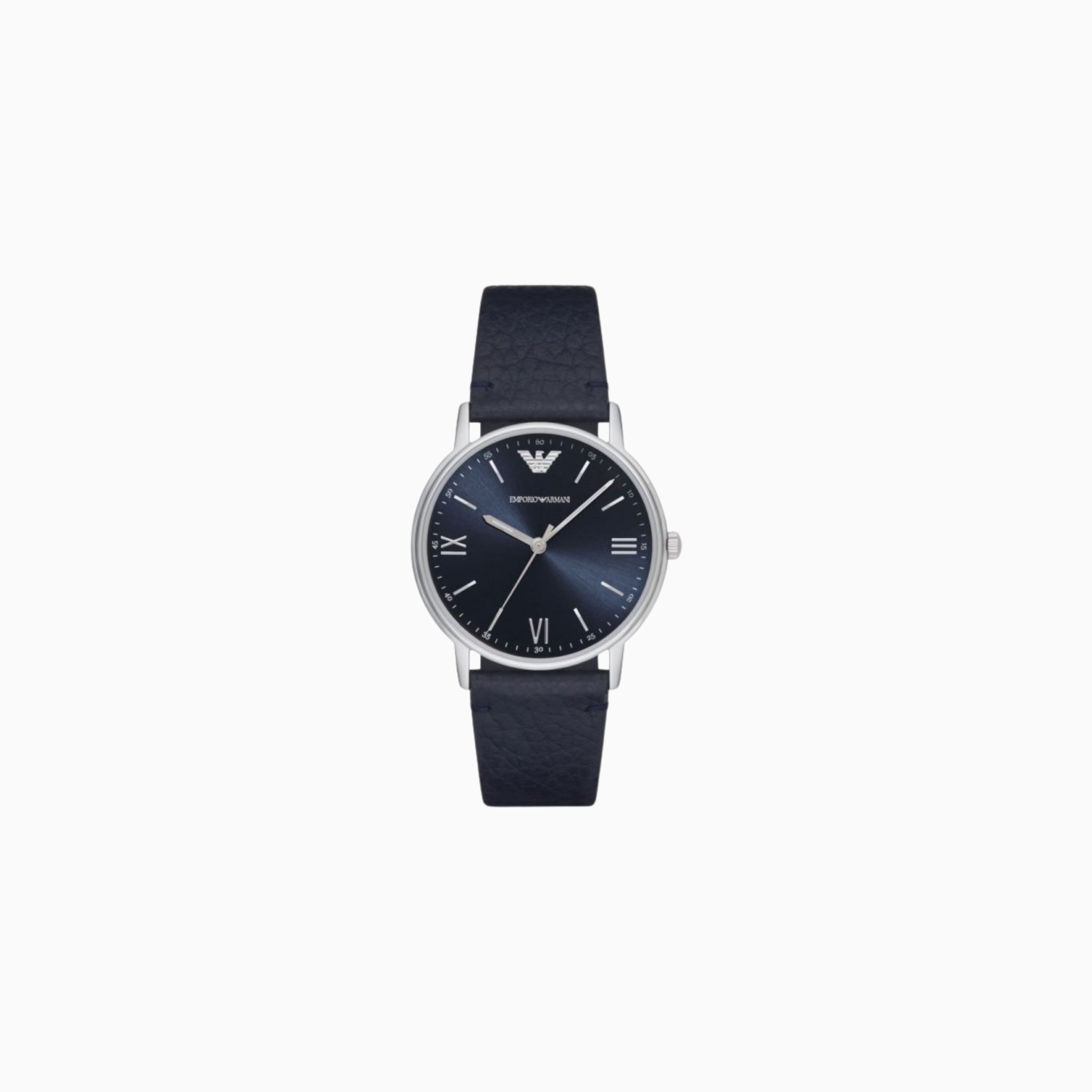 Emporio Armani Men’s Quartz Blue Leather Strap Blue Dial 41mm Watch AR11012