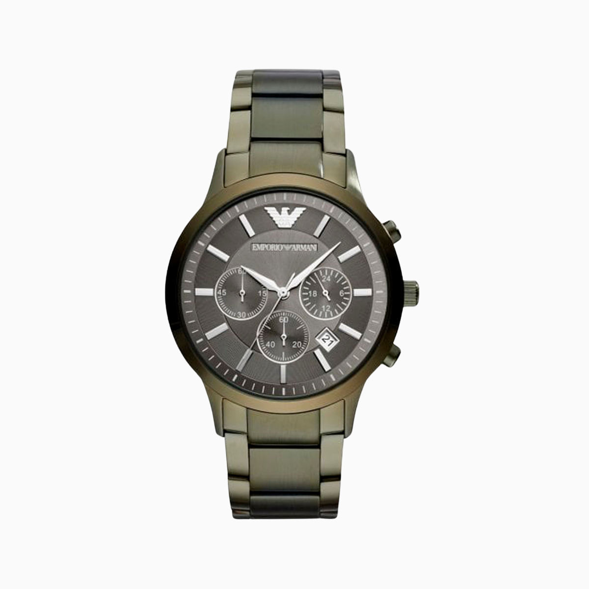 Emporio Armani Men’s Chronograph Quartz Stainless Steel Grey Dial 43mm Watch AR11117