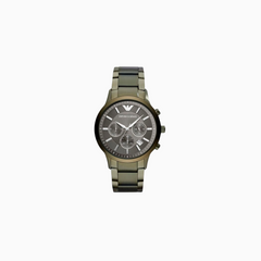 Emporio Armani Men’s Chronograph Quartz Stainless Steel Grey Dial 43mm Watch AR11117