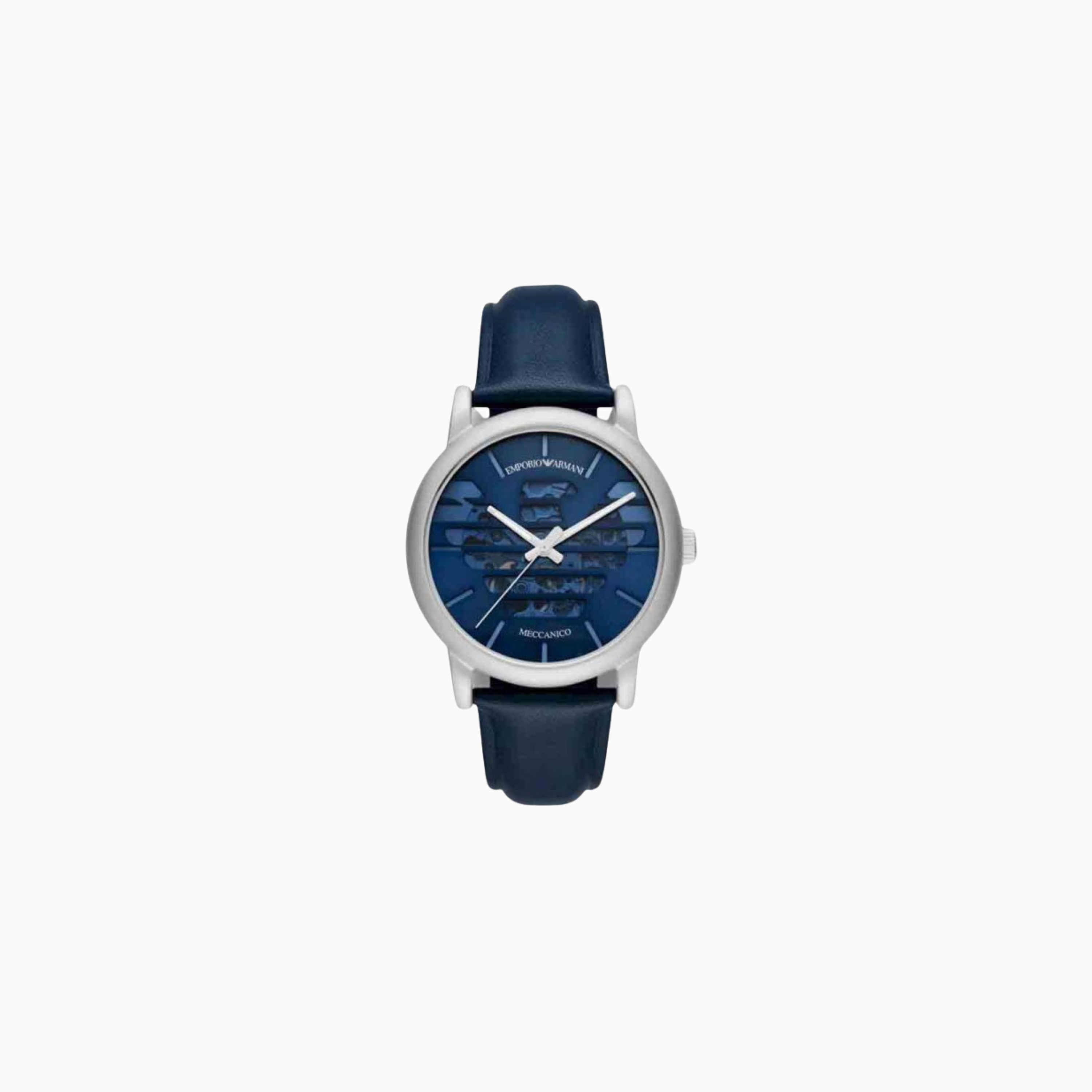 Emporio Armani Men’s Automatic Leather Strap Blue Dial 43mm Watch AR60030