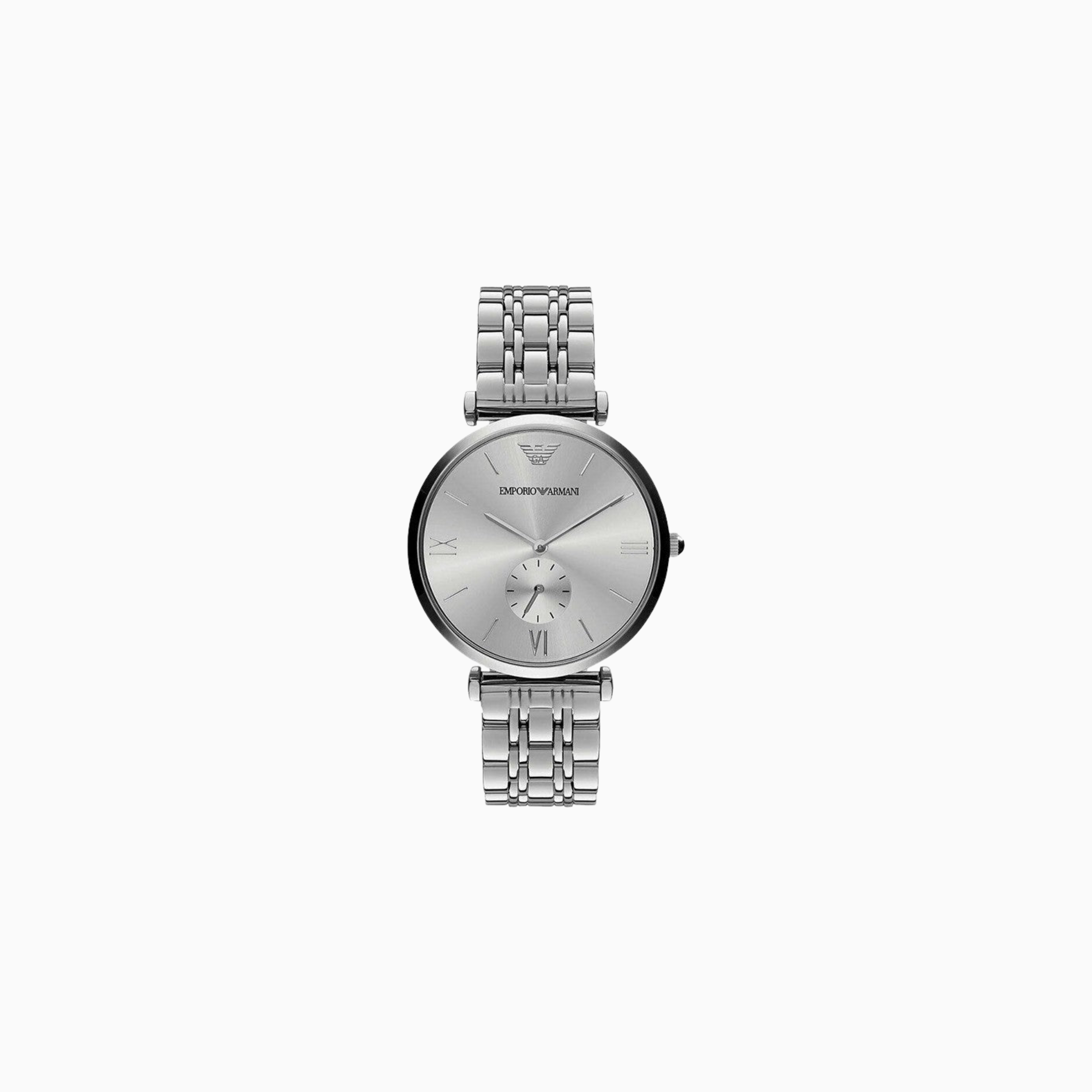 Emporio Armani Men’s Analog Stainless Steel Silver Dial 40mm Watch AR1819