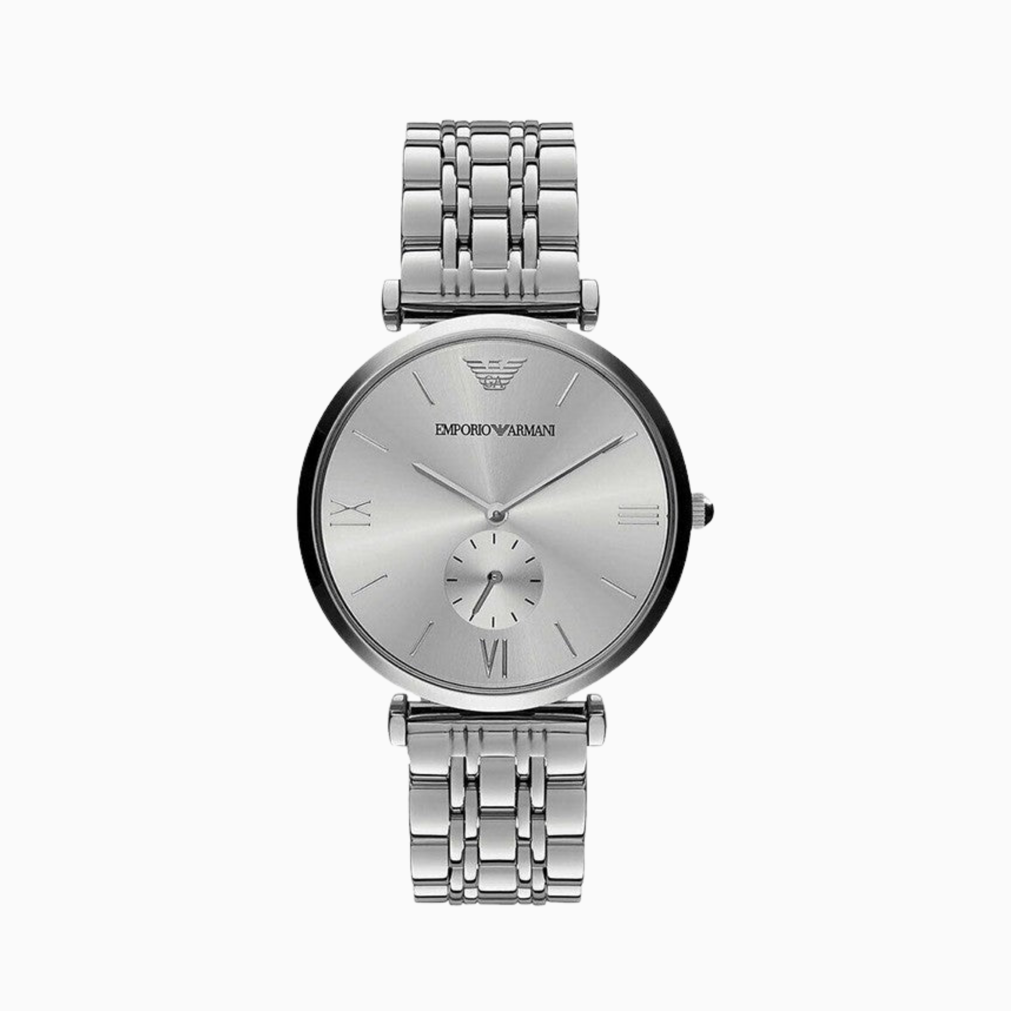 Emporio Armani Men’s Analog Stainless Steel Silver Dial 40mm Watch AR1819