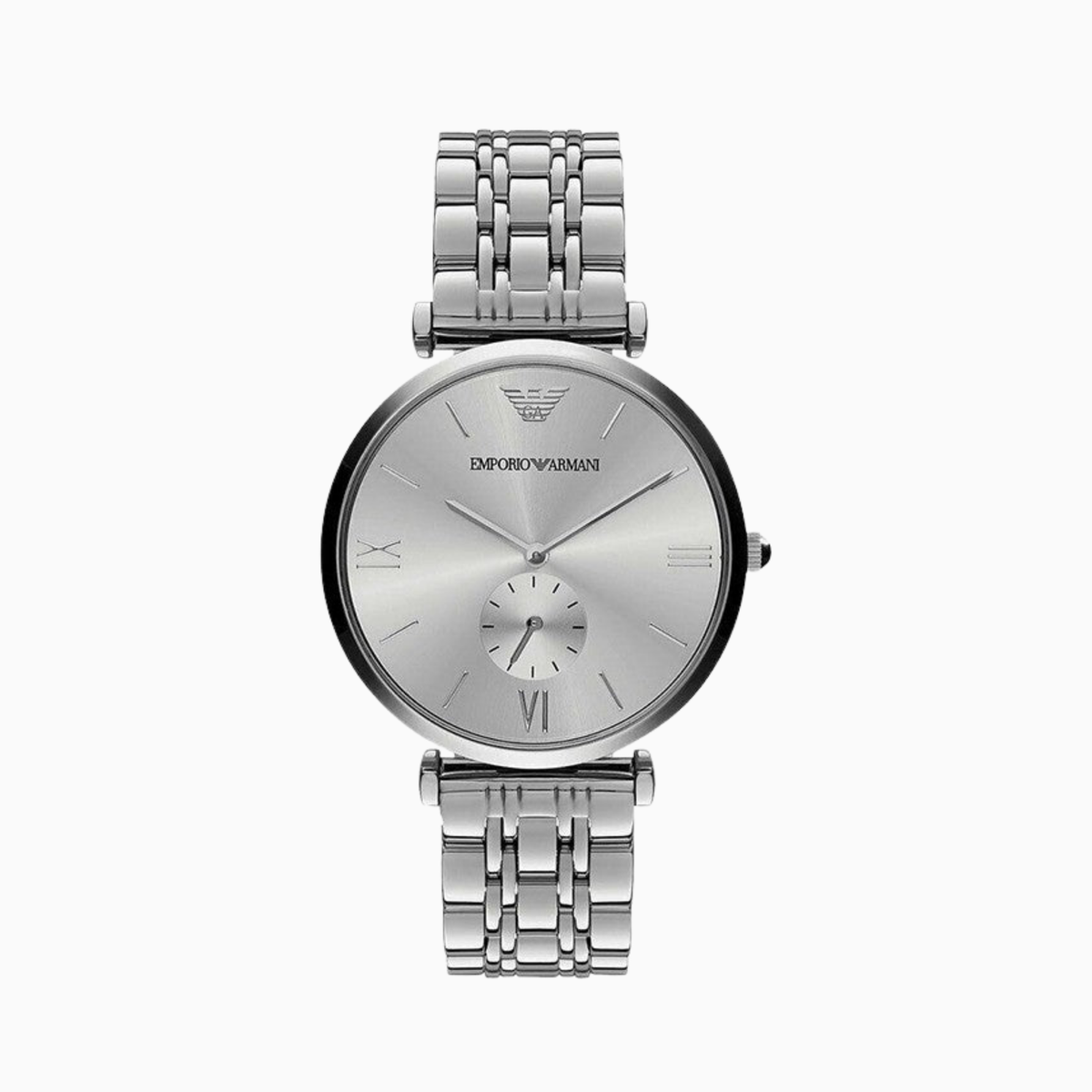 Emporio Armani Men’s Analog Stainless Steel Silver Dial 40mm Watch AR1819