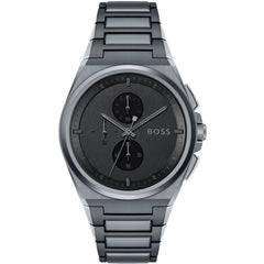 Hugo Boss Mens Chronograph Grey Stainless Steel Quartz Watch – 1513996