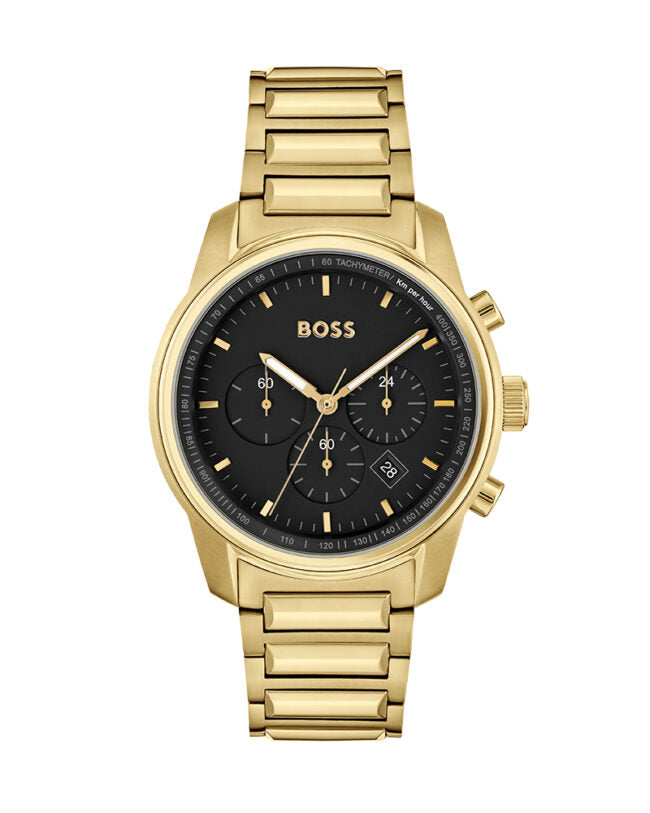 Hugo Boss Mens Chornograph Yellow Gold Stainless Steel Watch – 1514006