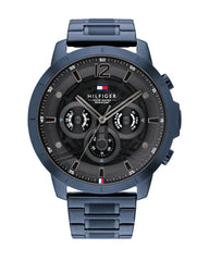 Tommy Hilfiger Men’s Quartz Blue Stainless Steel Grey Dial 50mm Watch 1710493