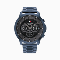 Tommy Hilfiger Men’s Quartz Blue Stainless Steel Grey Dial 50mm Watch 1710493