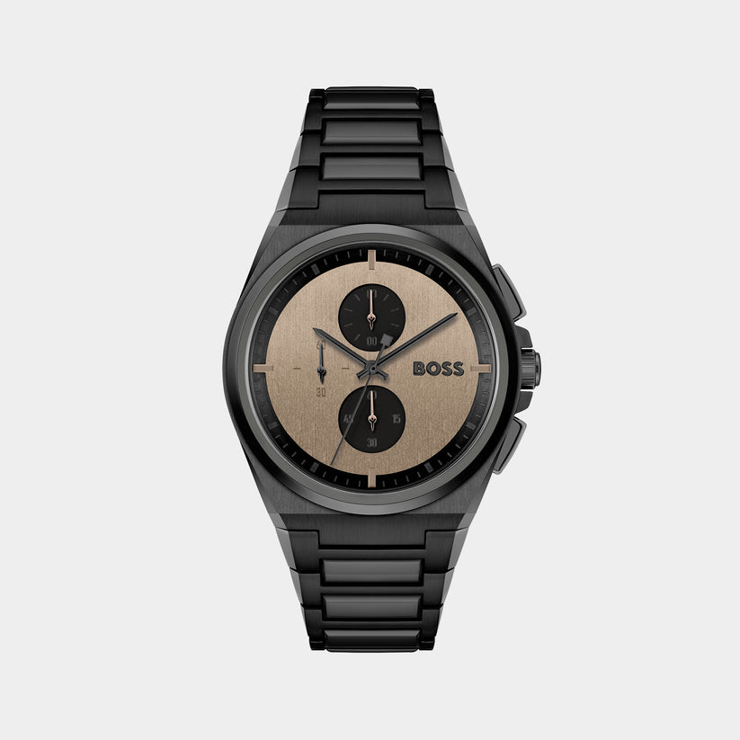 Hugo Boss Mens Chronograph Black Stainless Steel Watch 1514043