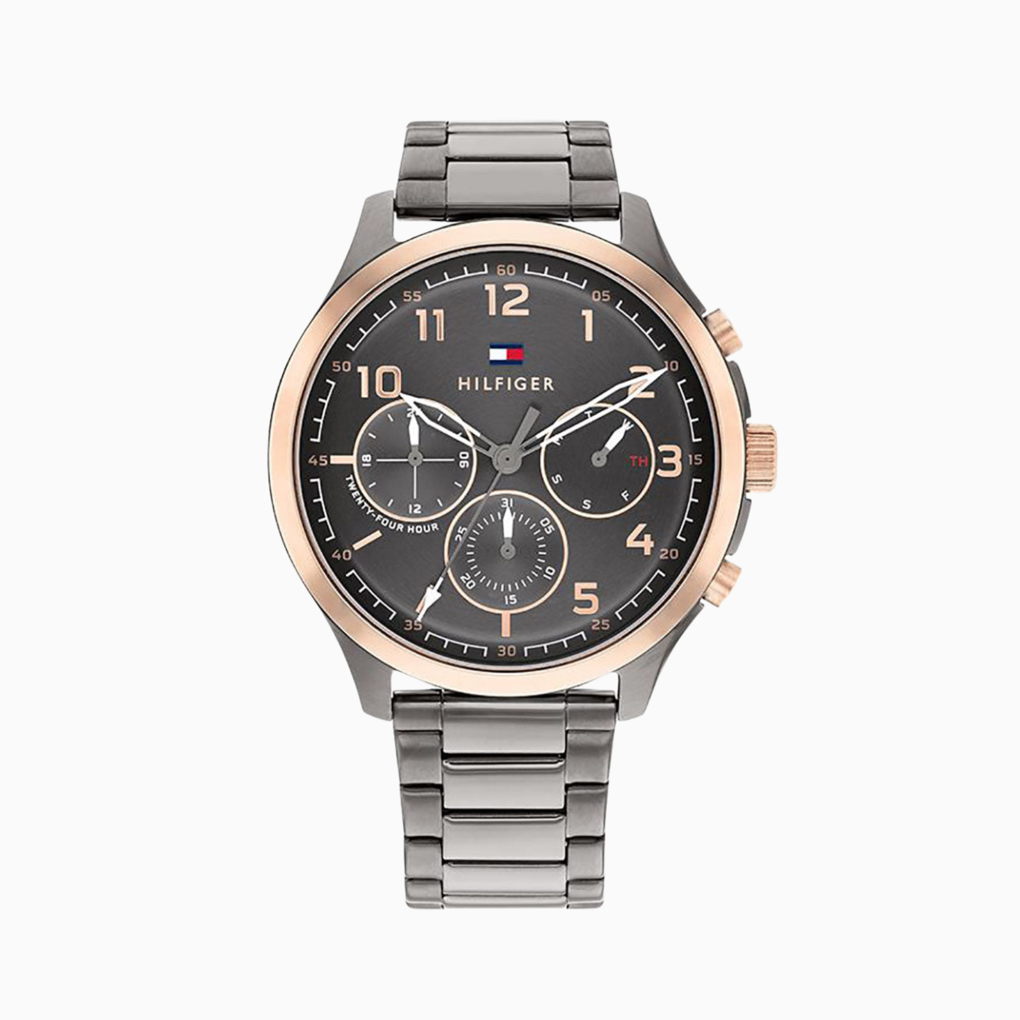 Tommy Hilfiger Men's Quartz Stainless Steel Grey Dial 45mm Watch 1791871
