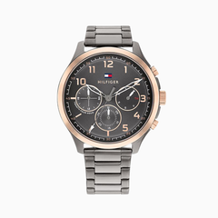 Tommy Hilfiger Men's Quartz Stainless Steel Grey Dial 45mm Watch 1791871