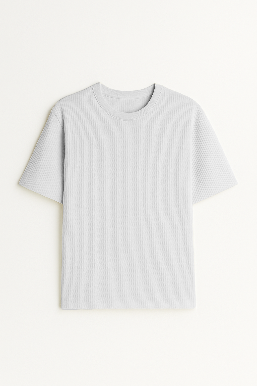 Half Sleeve Waffle Knit Shirt - Ash Zone