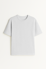 Half Sleeve Waffle Knit Shirt - Ash Zone